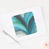 Sticker Carré Big Blue Leaf I (Enveloppe)