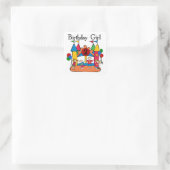 Sticker Carré Big Bounce Girl 2nd Birthday Tshirts et cadeaux (Sac)