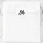 Sticker Carré Big Brother text in Cursive Black style (Sac)