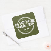 Sticker Carré Big South Fork National River Kayak (Enveloppe)