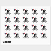 Sticker Carré Bigfoot Cycling Mississippi Flag (Feuille)