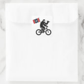 Sticker Carré Bigfoot Cycling Mississippi Flag (Sac)