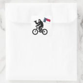 Sticker Carré Bigfoot Cycling North Carolina Flag (Sac)