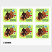 Sticker Carré Bigfoot Rocks (Feuille)