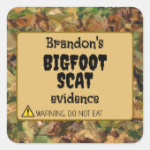 Sticker Carré Bigfoot Scat Preuve Jar (Devant)