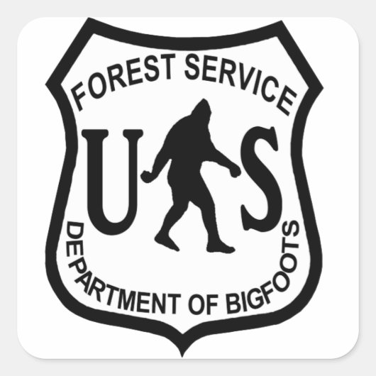 Sticker Carré Bigfoot US Forest Service (Devant)