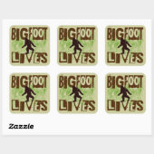 Sticker Carré Bigfoot vit (Feuille)