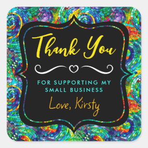 Sticker Carré Bijoux arc-en-ciel Tone Mosaïque verre Petite entr