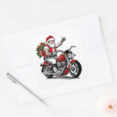Sticker Carré Biker Santa Claus (Enveloppe)