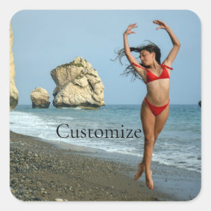 Sticker Carré Bikini Model Dancing Thunder_Cove