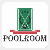Sticker Carré Billard Classique 8 Ball (Devant)