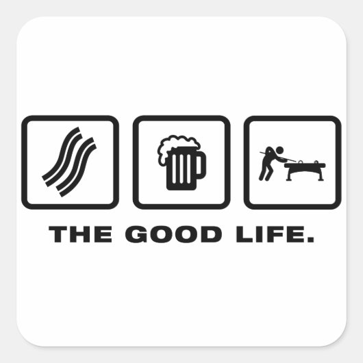 Sticker Carré Billard / piscine (Devant)