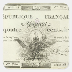 Sticker Carré Billet de banque de quatre cents livre, le 21
