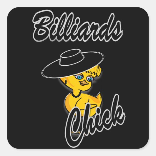 Sticker Carré Billiard Chick #4 (Devant)