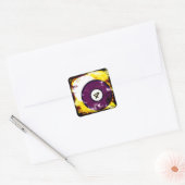 STICKER CARRÉ BILLIARDS BALL NUMBER 4 (Enveloppe)