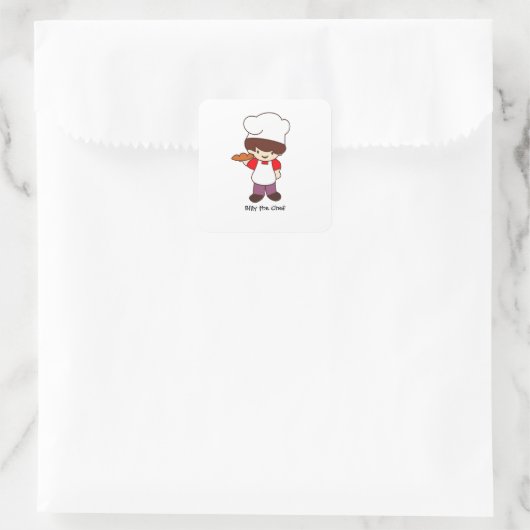 Sticker Carré Billy the Chef Masterchef Print  (Sac)
