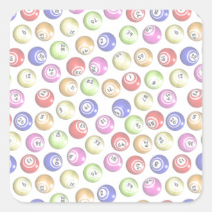 Sticker Carré Bingo Balls