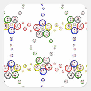 Sticker Carré Bingo Balls