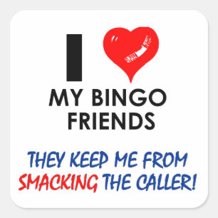 Sticker Carré BINGO ! Bingo conceptions pour le joueur fabuleux!