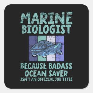 Sticker Carré Biologiste marin Biologie marine