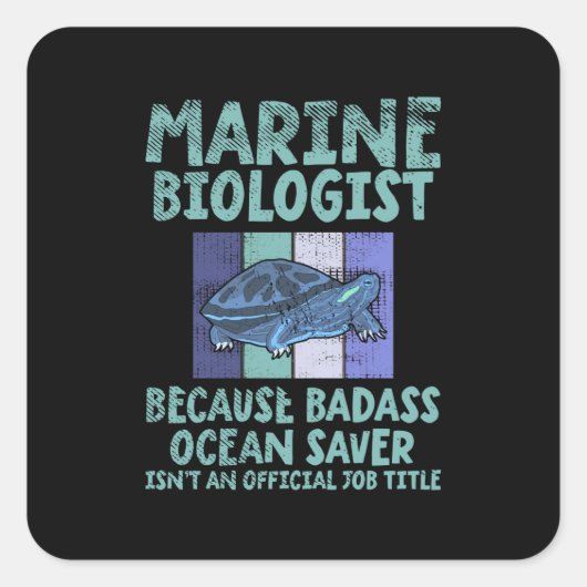 Sticker Carré Biologiste marin Biologie marine (Devant)