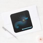 Sticker Carré Bioluminescent Alien Sea Creator (Enveloppe)