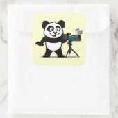Sticker Carré Birding Panda (Sac)
