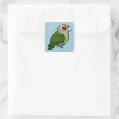Sticker Carré Birdorable Cape Parrot (Sac)