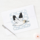Sticker Carré Birdorable Flying Northern Gannet (Enveloppe)