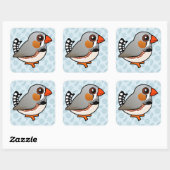 Sticker Carré Birdorable Zebra Finch (Feuille)