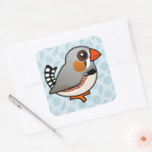 Sticker Carré Birdorable Zebra Finch (Enveloppe)