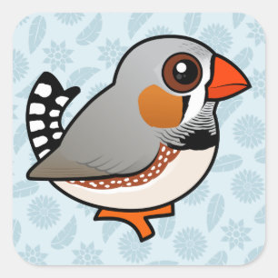 Sticker Carré Birdorable Zebra Finch