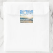 Sticker Carré Birds in flight over the ocean (Sac)