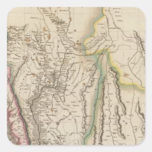 Sticker Carré Birmah, Anam, Siam, Thaïlande