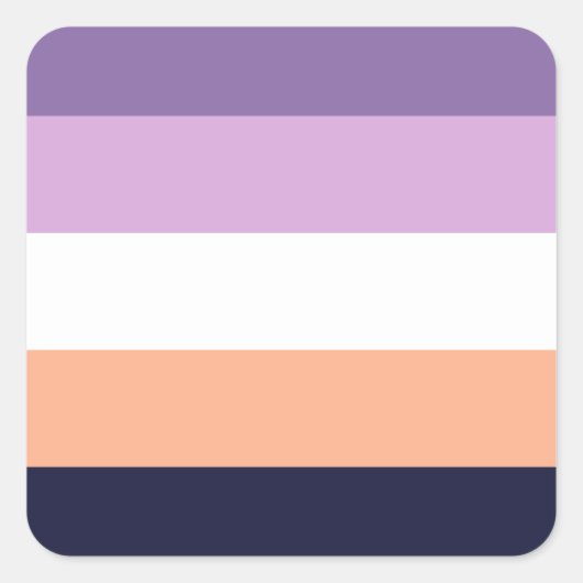 Sticker Carré Biromantic Pride Flag (Devant)