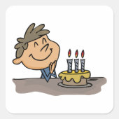 Sticker Carré Birthday Boy (Devant)