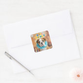 Sticker Carré Birthday Bulldog (Enveloppe)