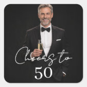 Sticker Carré Birthday party photo cheers (Devant)