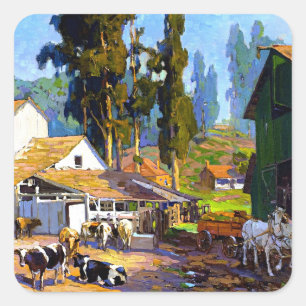 Sticker Carré Bischoff - La laiterie, art,