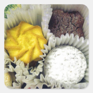 Sticker Carré Biscuits délicieux