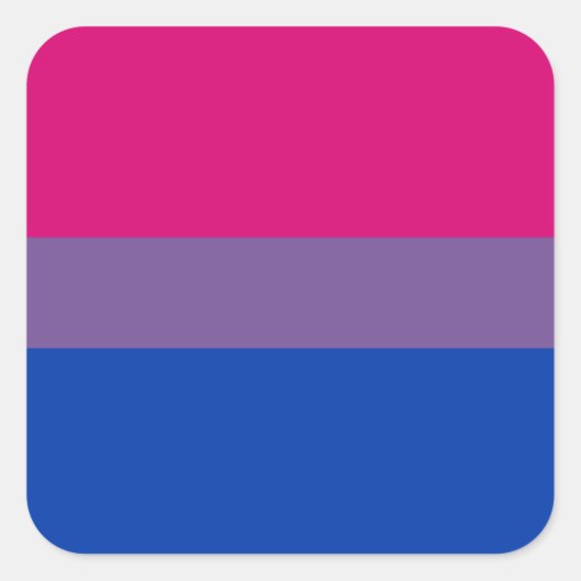 Sticker Carré Bisexual pride (Devant)