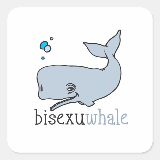 STICKER CARRÉ BISEXUWHALE (Devant)