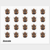 Sticker Carré Bison / Buffle (Feuille)