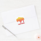 Sticker Carré Bison de Yellowstone (Enveloppe)