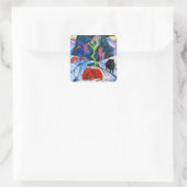 Sticker Carré Bison en hiver par Franz Marc (Sac)