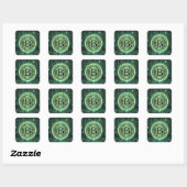 Sticker Carré Bitcoin becoming the real matrix? (Feuille)