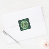 Sticker Carré Bitcoin becoming the real matrix? (Enveloppe)