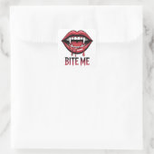 Sticker Carré Bite Me Vampire Mouth (Sac)