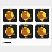 Sticker Carré Bite-moi (Feuille)