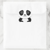 Sticker Carré Bizarre d'ours de panda (Sac)